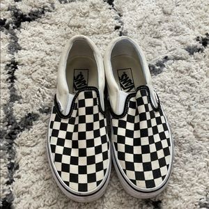 Slip on checkered vans